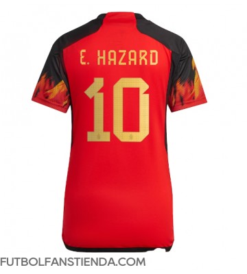 Bélgica Eden Hazard #10 Primera Equipación Mujer Mundial 2022 Manga Corta